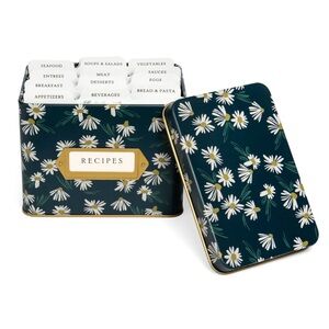 jot & MARK English Daisies Recipe Box with Dividers and Cards
